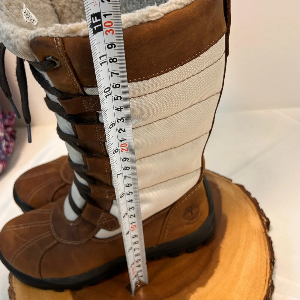 Timberland Women's Mount Hayes Tall‎ Waterproof Brown Snow Boots Size 7